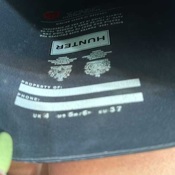 Hunter boots tall, black and white marbled rain boots - Picture 5 of 5